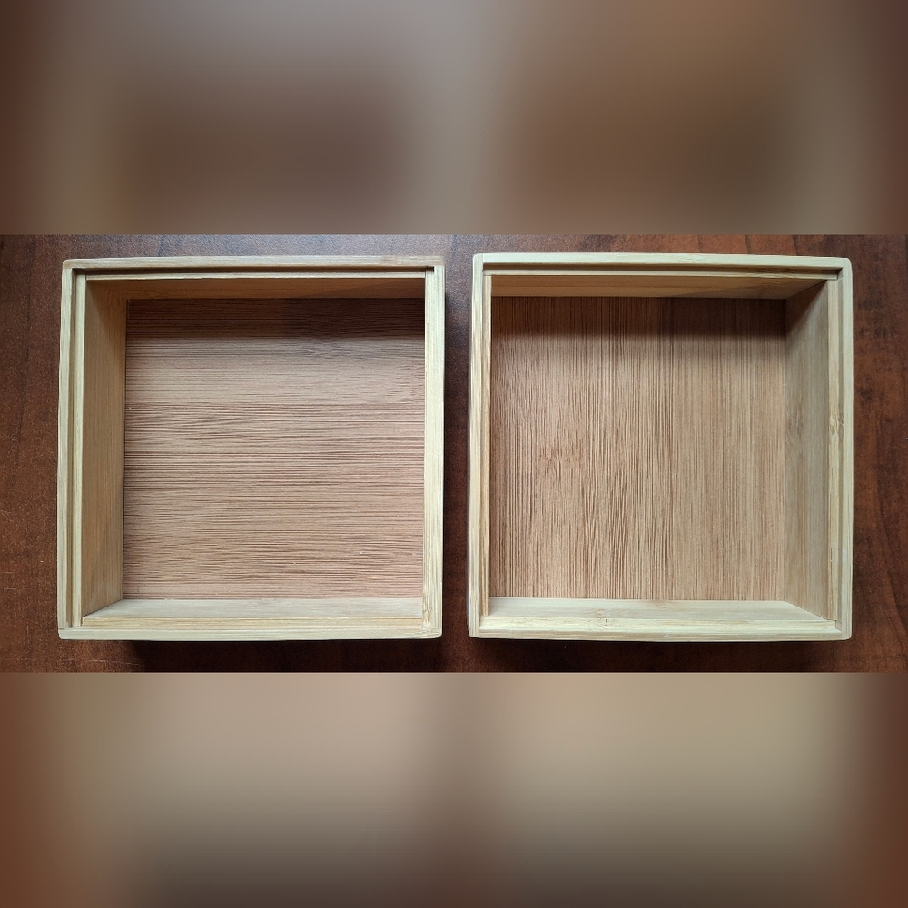 Bamboo Stackable Organizer 6" x 6" 8183S- 2 Available
